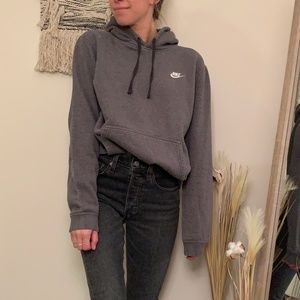 Nike Pullover Gray Hoodie Sweatshirt - Medium